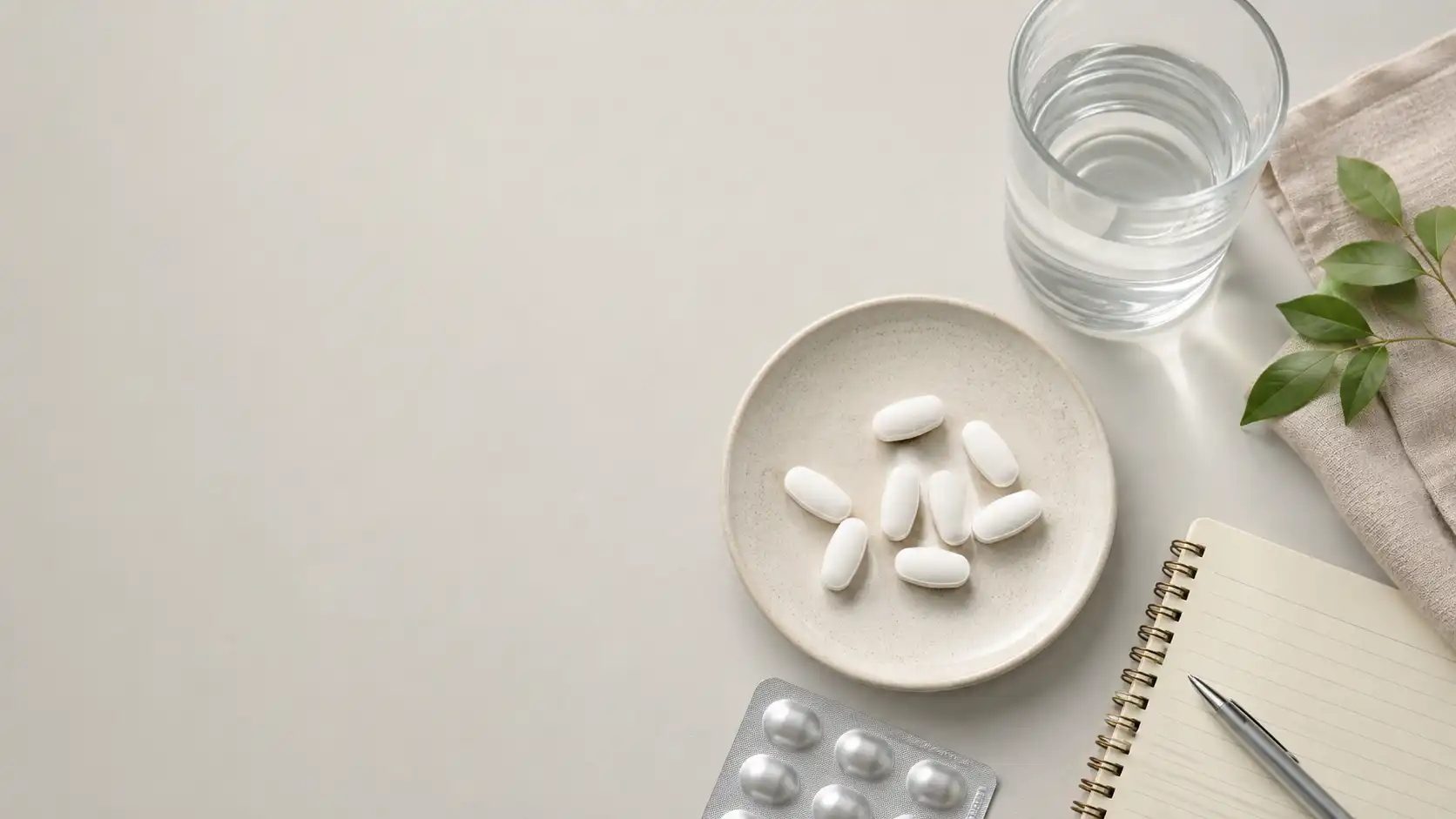 A blister pack of bilastine 20 mg antihistamine tablets on a light table surface